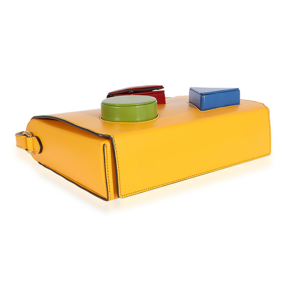 Gucci Yellow & Multicolor Leather Board Messenger Bag - Picture 2 of 7